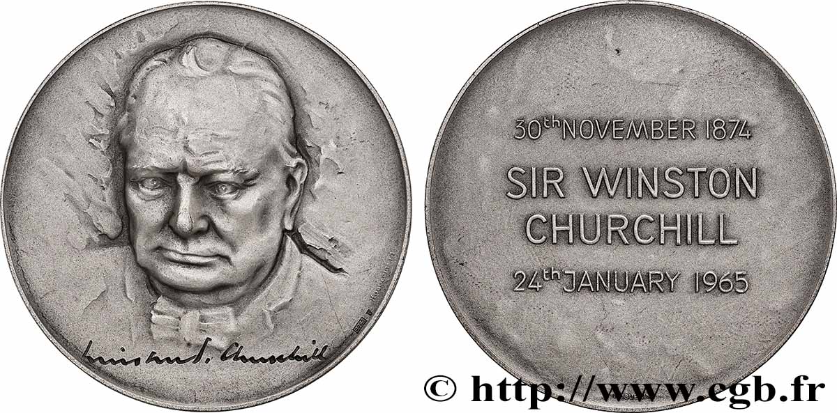 GROSSBRITANNIEN  - ELIZABETH II. Médaille, Winston Churchill fVZ