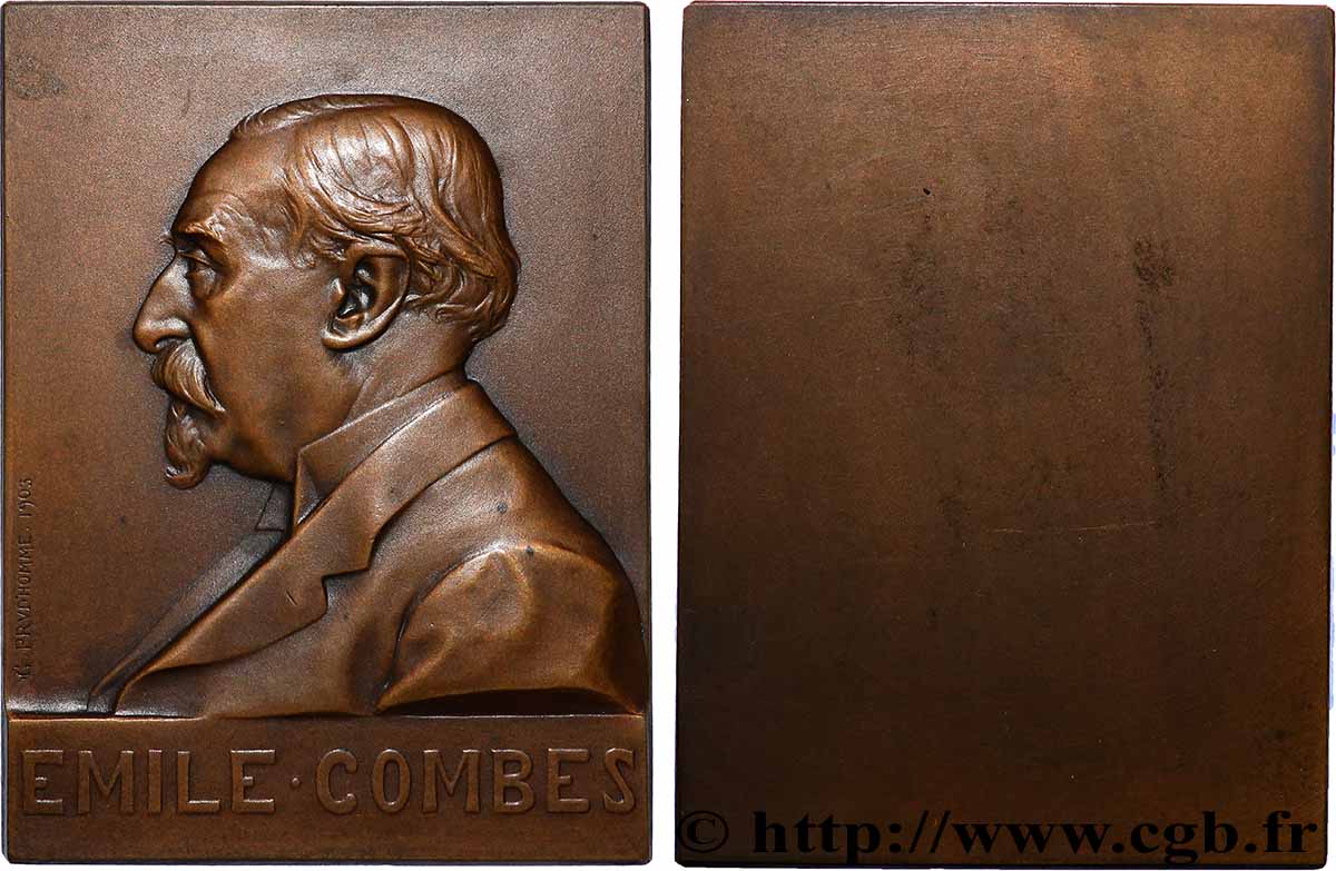 TROISIÈME RÉPUBLIQUE Plaquette, Émile Combes SUP