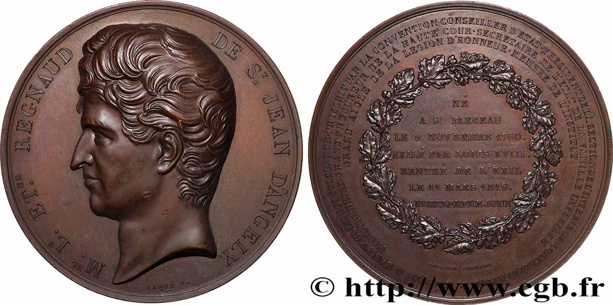 LOUIS XVIII Médaille, Michel Regnaud de Saint-Jean d&nbsp;Angély SUP