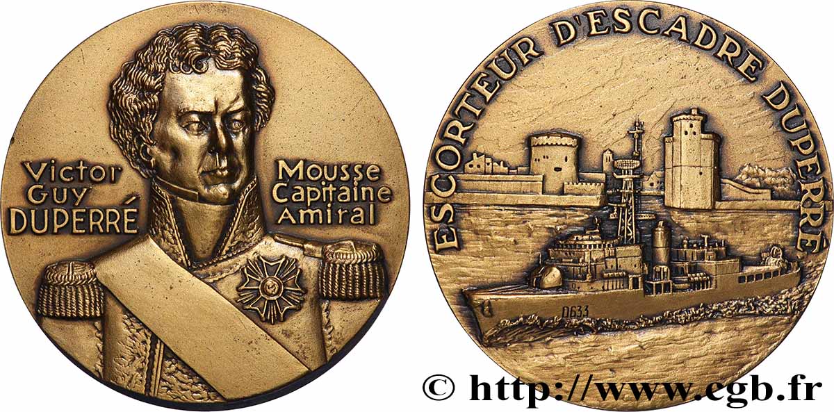 QUINTA REPUBBLICA FRANCESE Médaille, Victor Guy Duperré, escorteur d’escadre SPL
