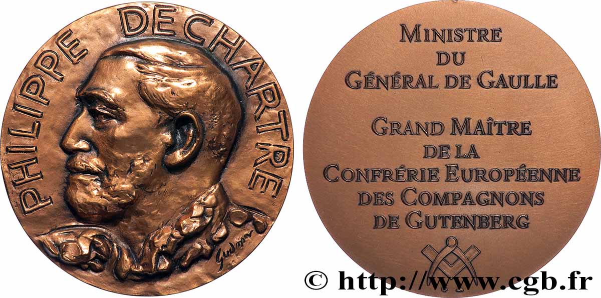 V REPUBLIC Médaille, Philippe Dechartre AU
