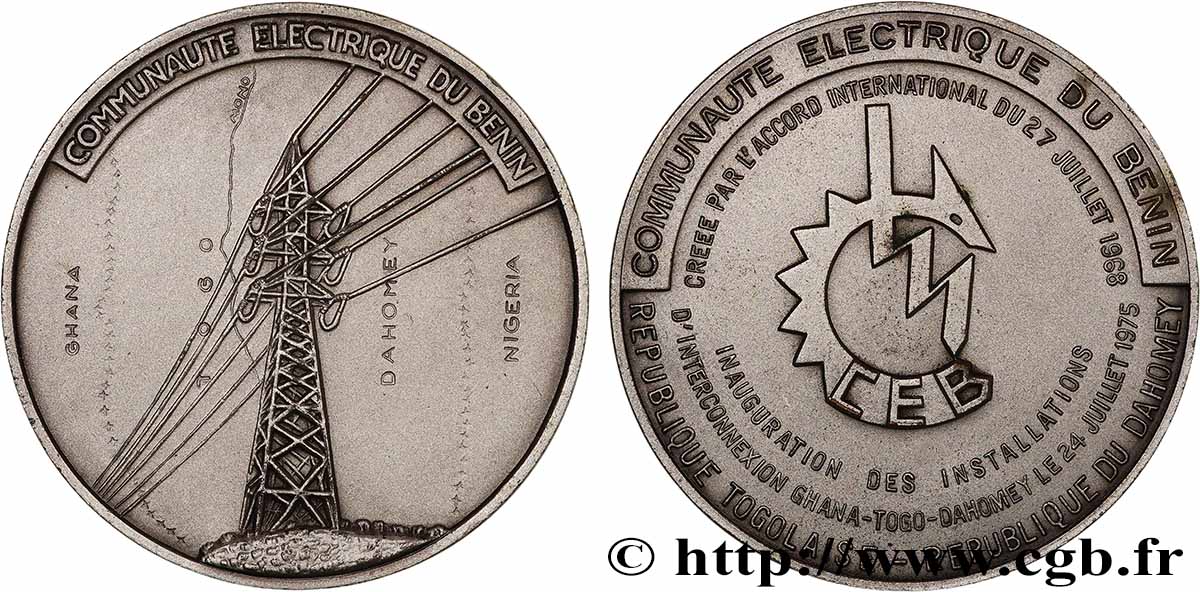 BENIN Médaille de la communauté électrique du Bénin VZ