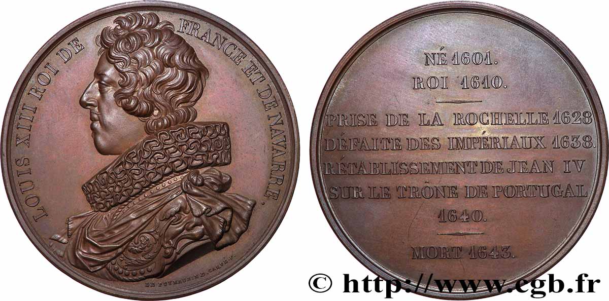 LOUIS-PHILIPPE Ier Médaille, Roi Louis XIII SUP