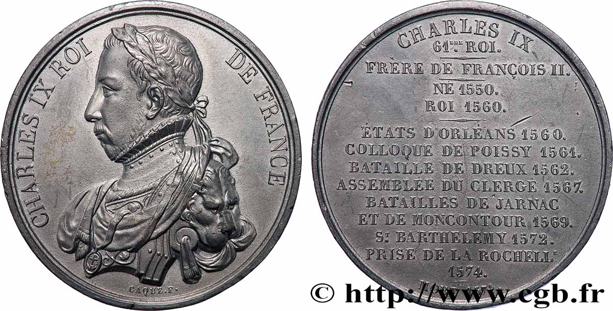LOUIS-PHILIPPE Ier Médaille, Roi Charles IX SUP/TTB+