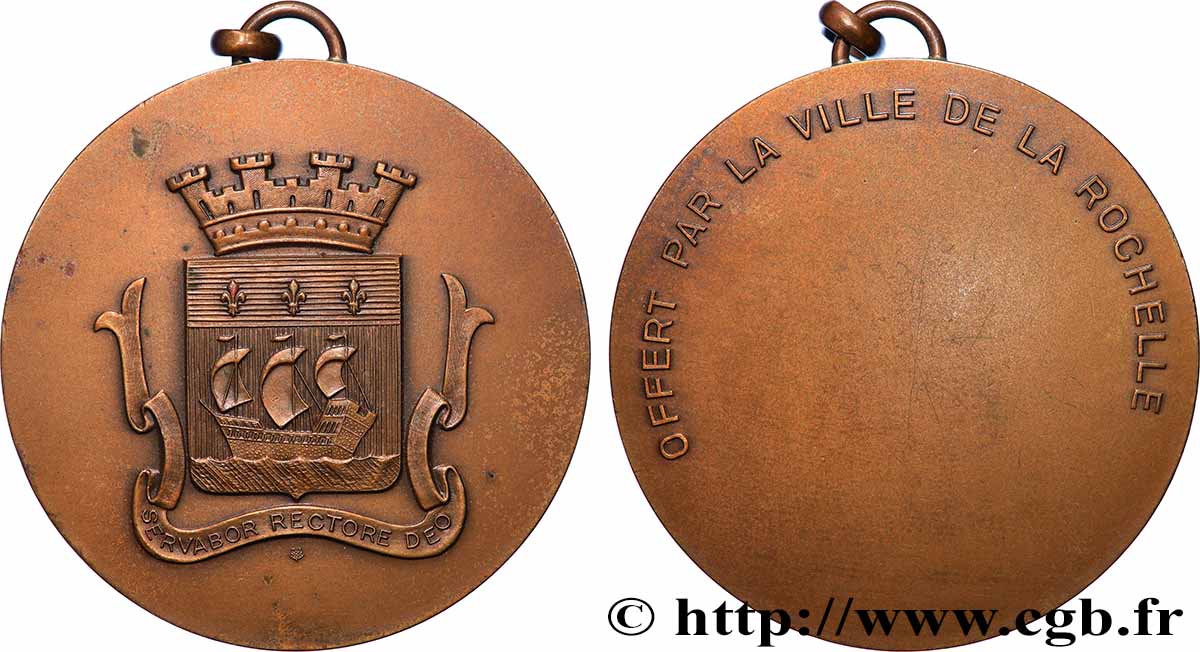 CINQUIÈME RÉPUBLIQUE Médaille, offerte par la ville TTB+