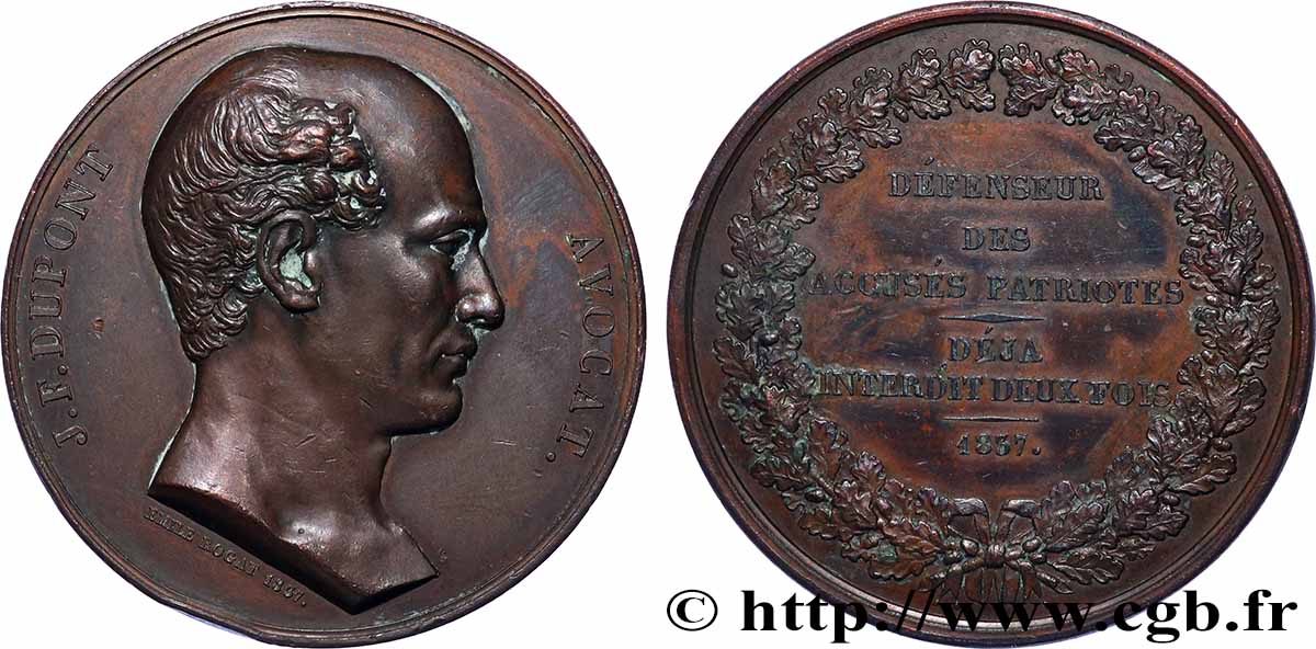 LOUIS-PHILIPPE I Médaille, Jacques François Dupont, dit Dupont de Bussac XF