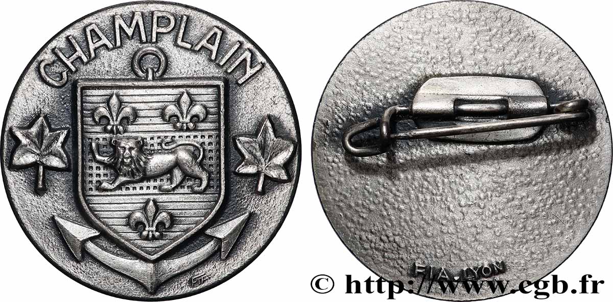 MER ET MARINE : PAQUEBOTS, NAVIRES, BATEAUX Insigne, Paquebot Champlain SUP