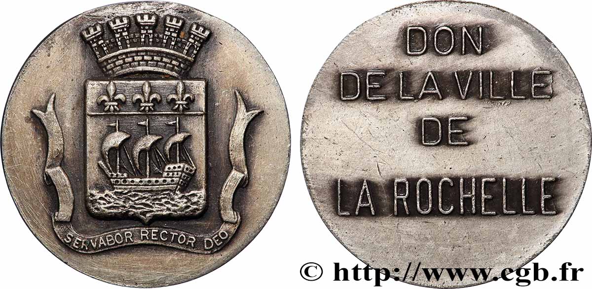 AUNIS ET LA ROCHELLE Médaille, Don de la ville TTB