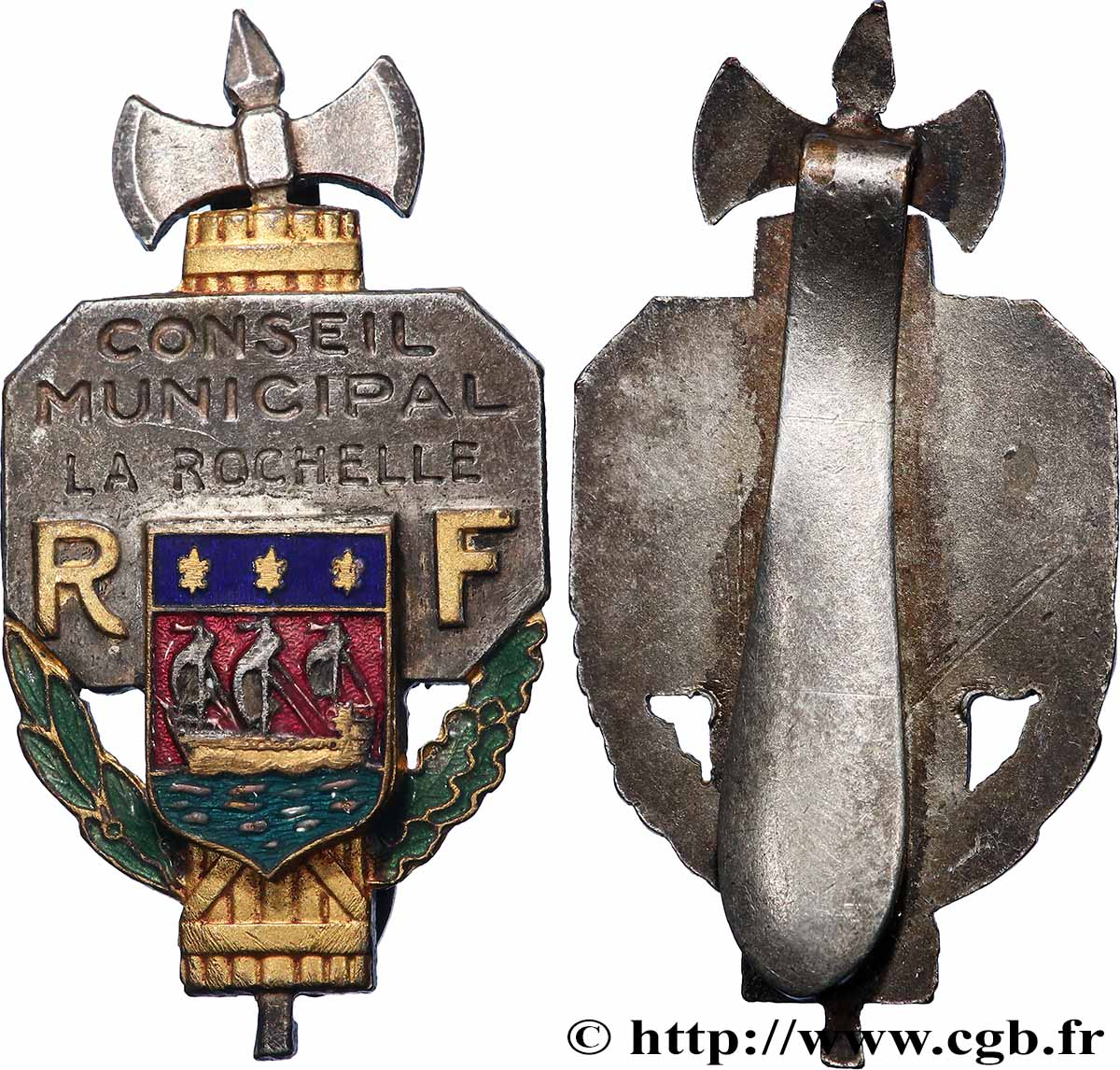 CONSEIL GÉNÉRAL, DÉPARTEMENTAL OU MUNICIPAL - CONSEILLERS Insigne, Conseil Municipal TTB+