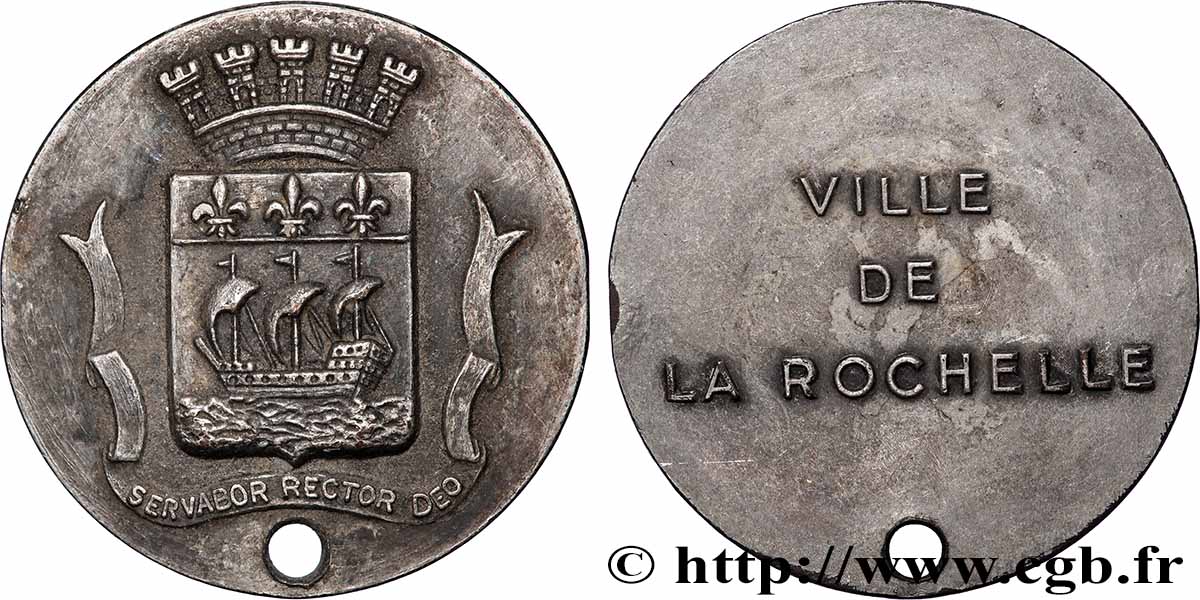 AUNIS ET LA ROCHELLE Médaille, Don de la ville XF