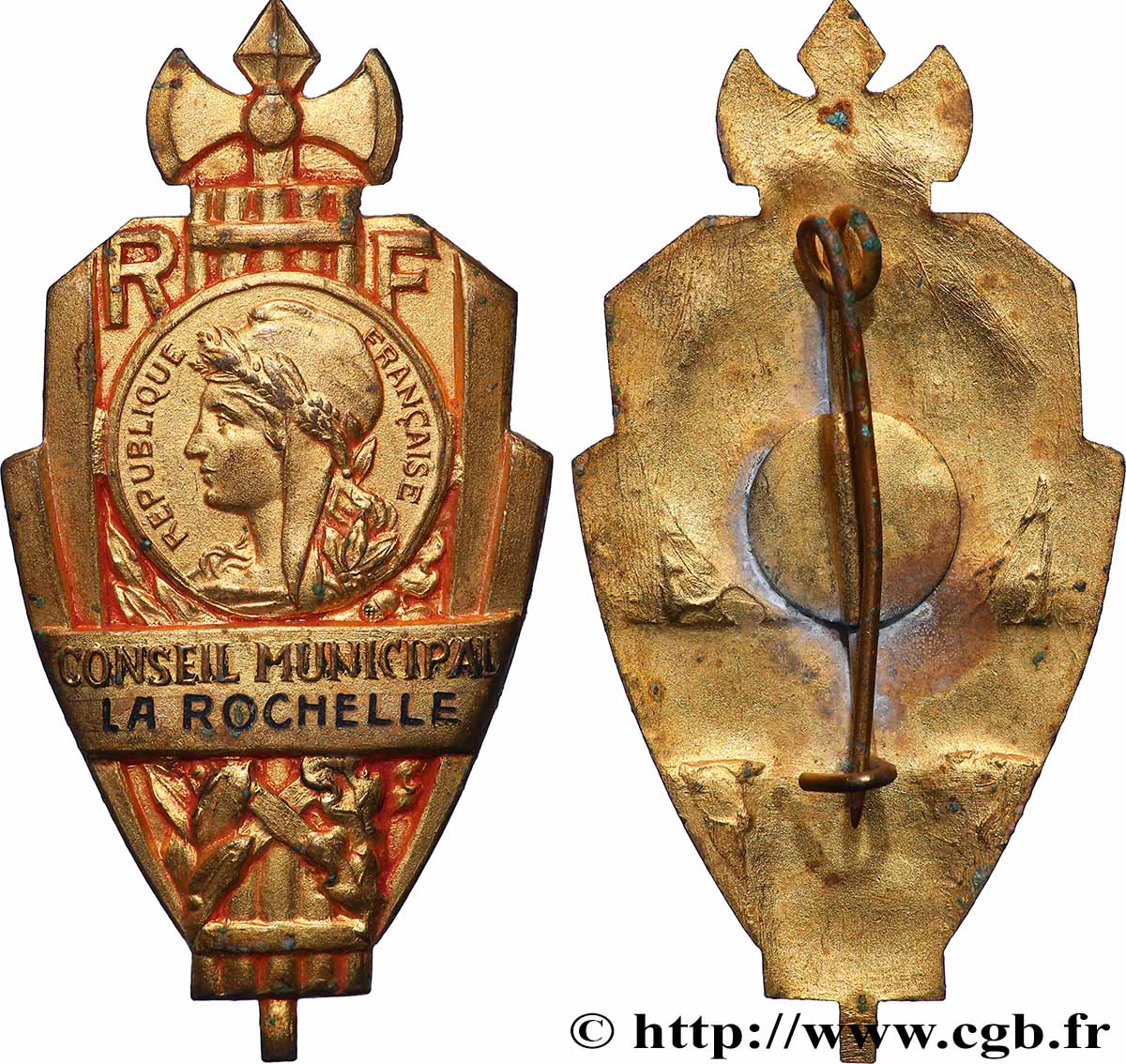 CONSEIL GÉNÉRAL, DÉPARTEMENTAL OU MUNICIPAL - CONSEILLERS Insigne, Conseil Municipal TTB+