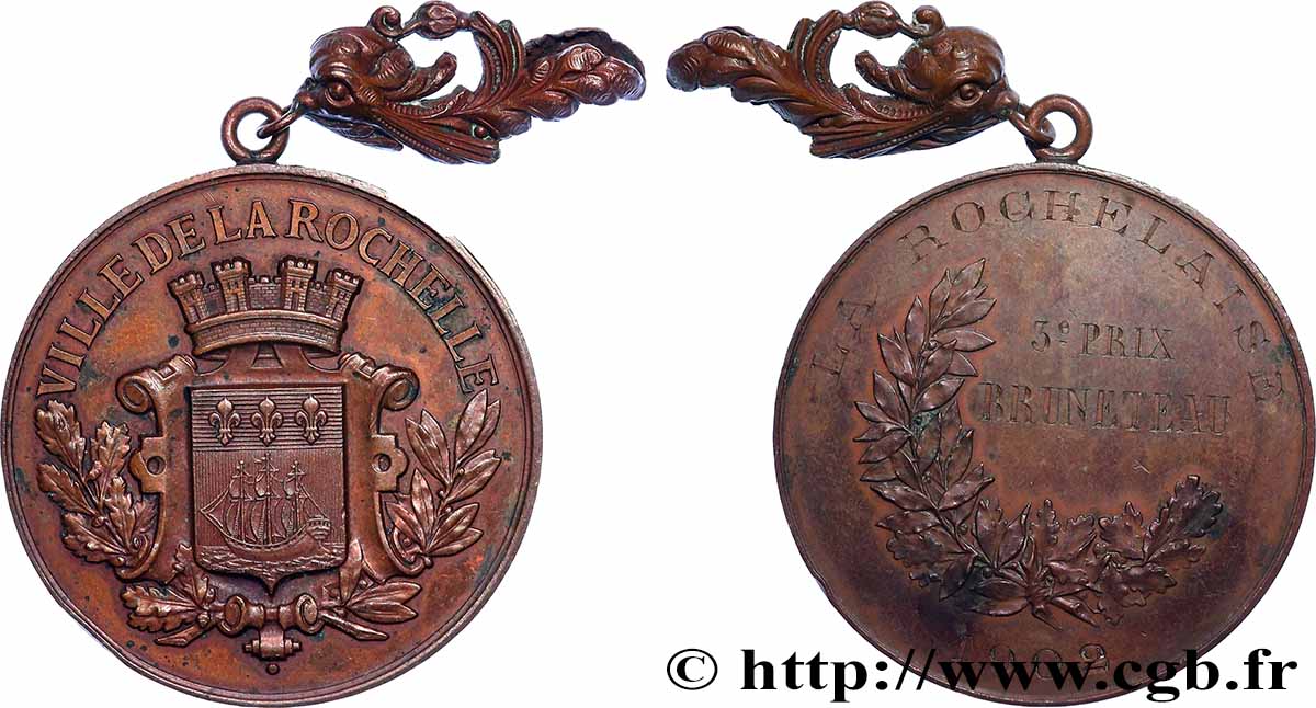 TROISIÈME RÉPUBLIQUE Médaille, La Rochelaise TTB