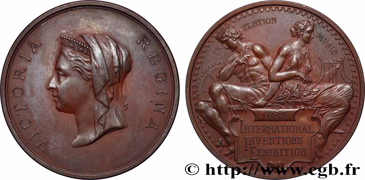 GREAT BRITAIN - VICTORIA Médaille, Exposition internationale de l’Invention AU