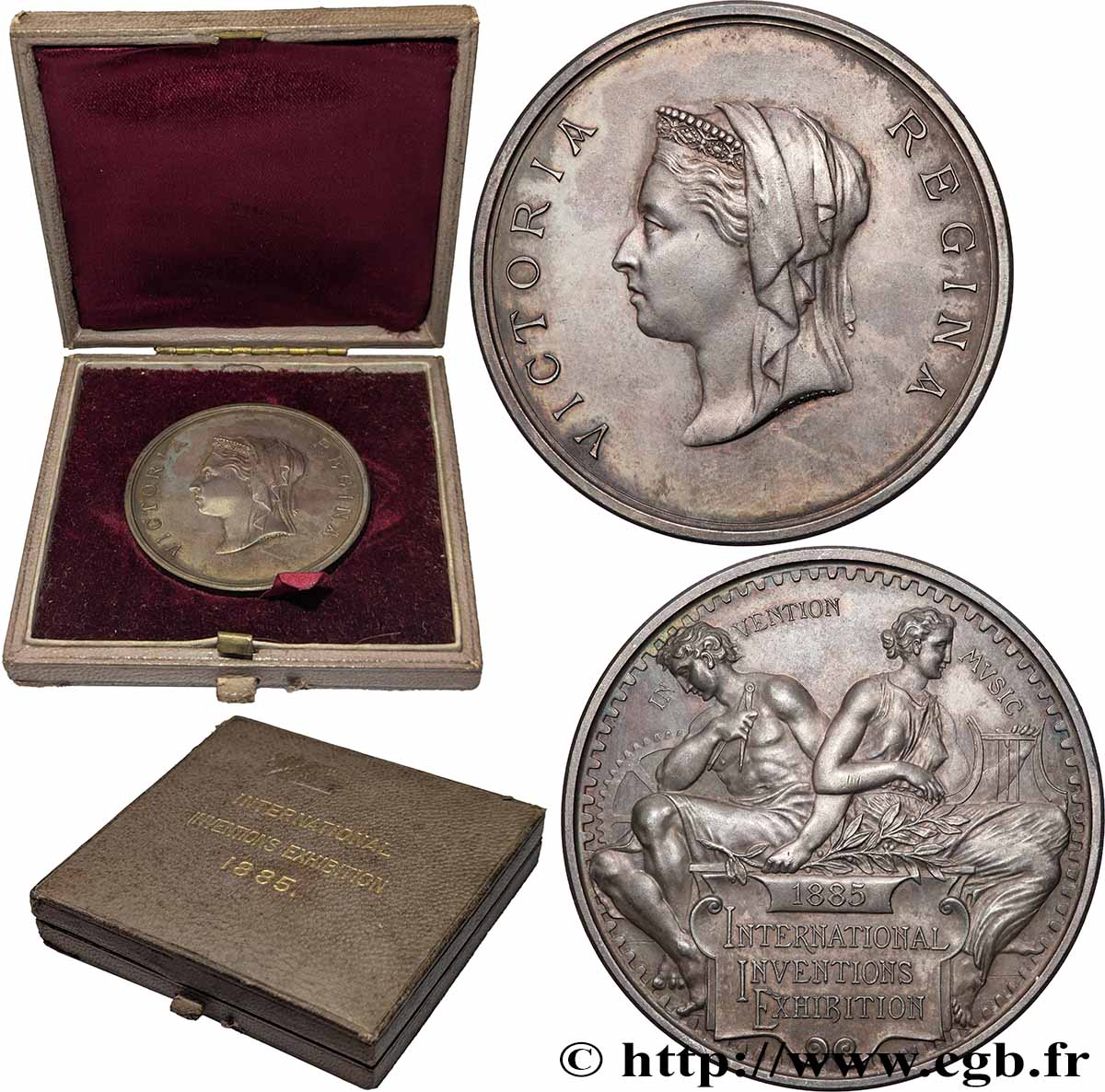 GRAN BRETAÑA - VICTORIA Médaille, Exposition internationale de l’Invention EBC