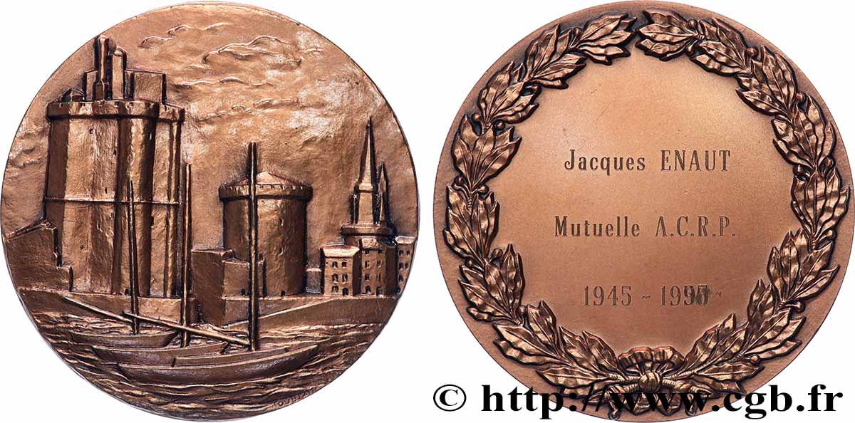 FUNFTE FRANZOSISCHE REPUBLIK Médaille, La Rochelle, Mutuelle A. C. R. P. VZ