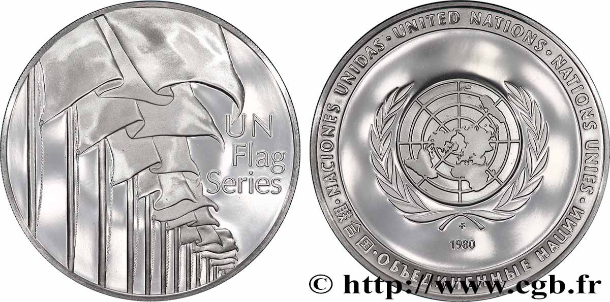 LES MÉDAILLES DES NATIONS DU MONDE Médaille, Séries de drapeaux fST