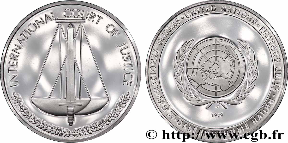 LES MÉDAILLES DES NATIONS DU MONDE Médaille, Cours international de justice SPL