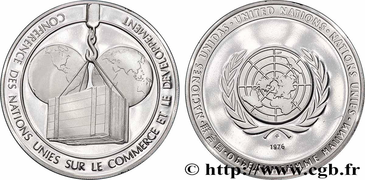 LES MÉDAILLES DES NATIONS DU MONDE Médaille, Conférence des nations unies sur le commerce et développement fST