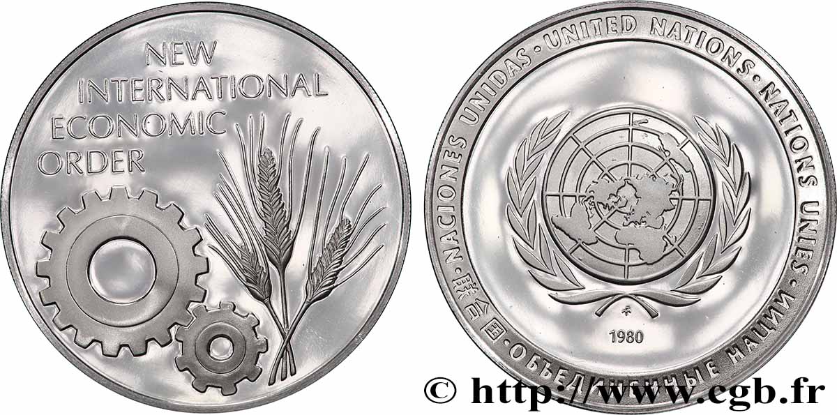 LES MÉDAILLES DES NATIONS DU MONDE Médaille, Nouvel ordre économique international fST