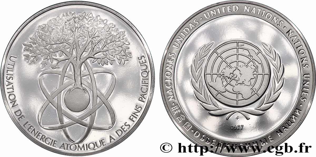 LES MÉDAILLES DES NATIONS DU MONDE Médaille, Utilisation de l’énergie atomique a des fins pacifiques SPL