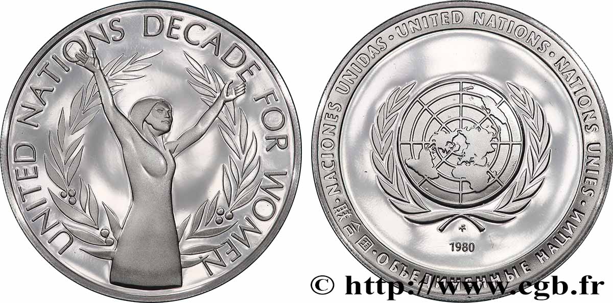 LES MÉDAILLES DES NATIONS DU MONDE Médaille, Décennie des femmes  fST