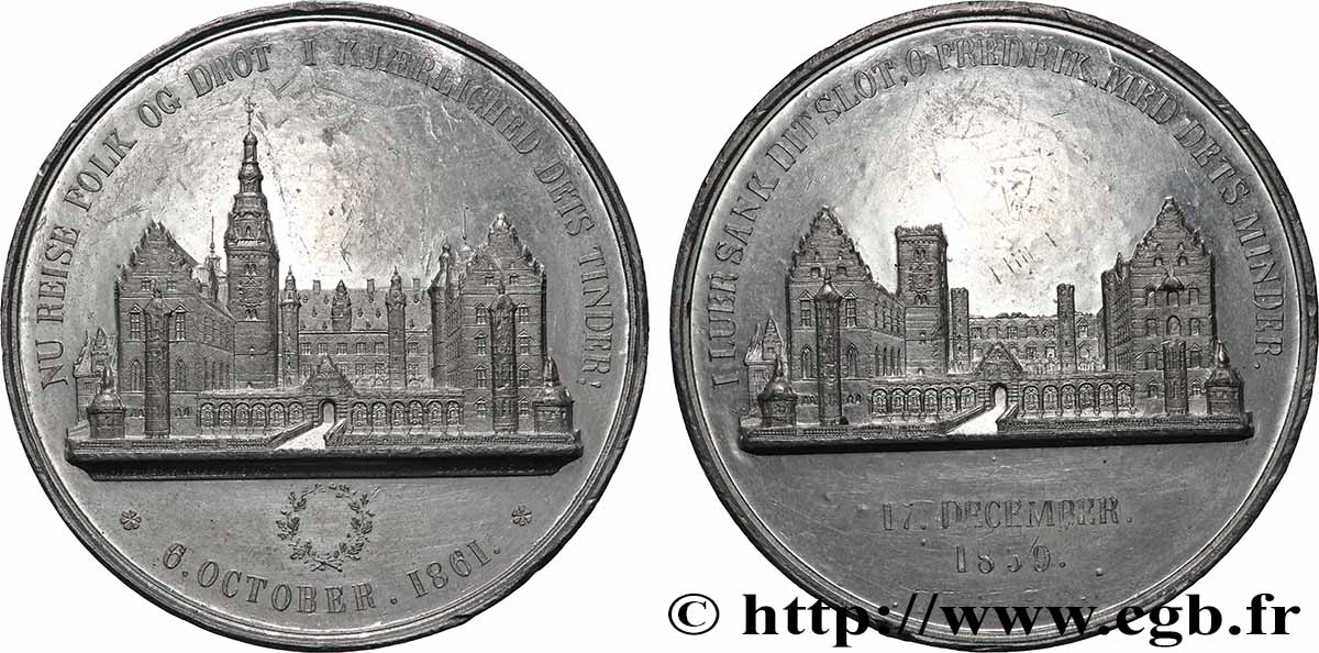 DANEMARK Médaille, Restauration du château de Fredriksborg TTB+