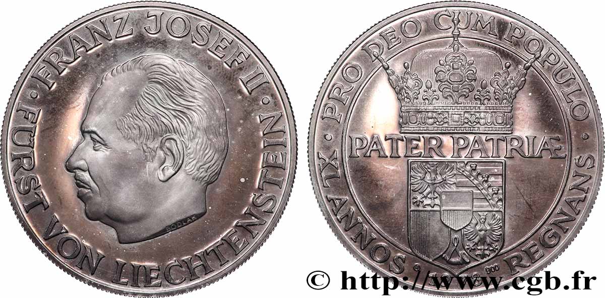 LIECHTENSTEIN - PRINCIPAUTÉ DE LIECHTENSTEIN - FRANÇOIS JOSEPH II Médaille, François-Joseph II TTB+