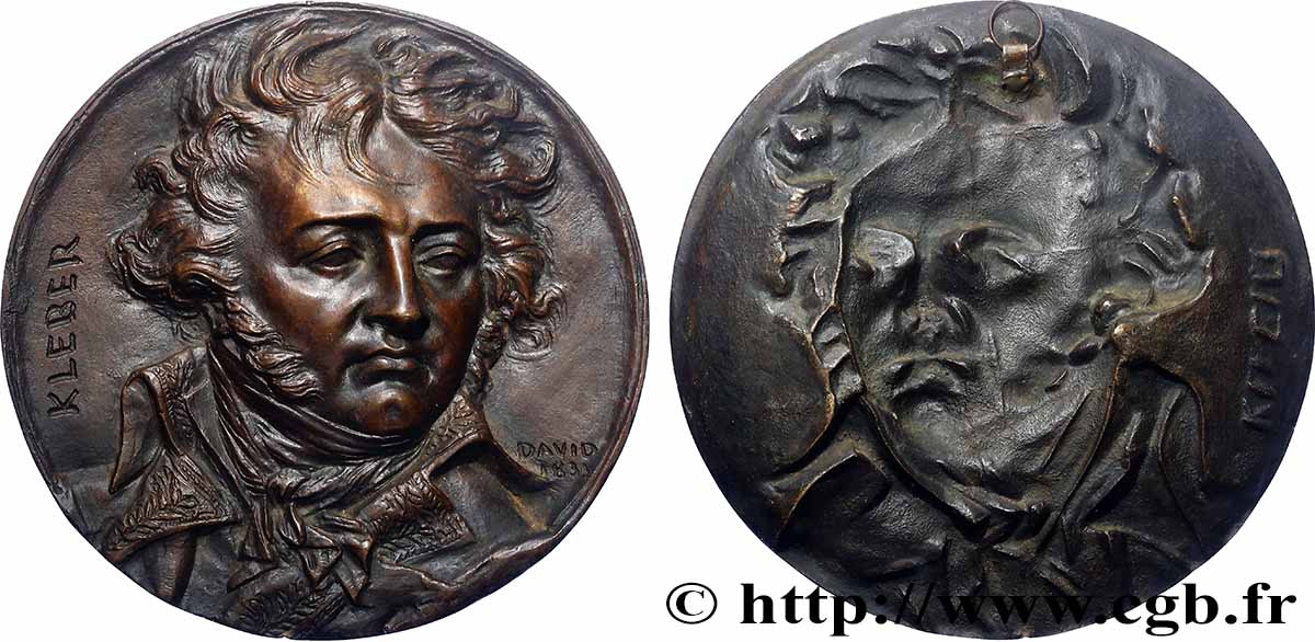 LOUIS-PHILIPPE Ier Plaque, Kléber par David d’Angers TTB+