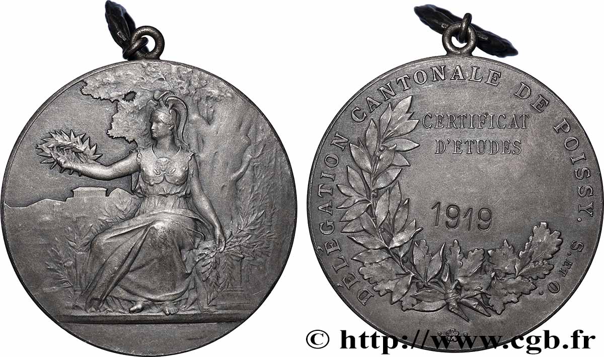 TERZA REPUBBLICA FRANCESE Médaille, Certificat d’étude BB