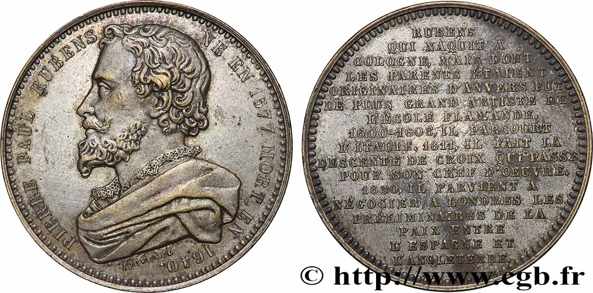 BELGIUM Médaille, Pierre-Paul Rubens AU