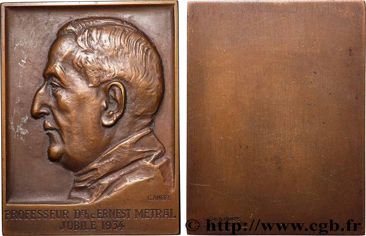 SWITZERLAND Plaque, Ernest Métral AU