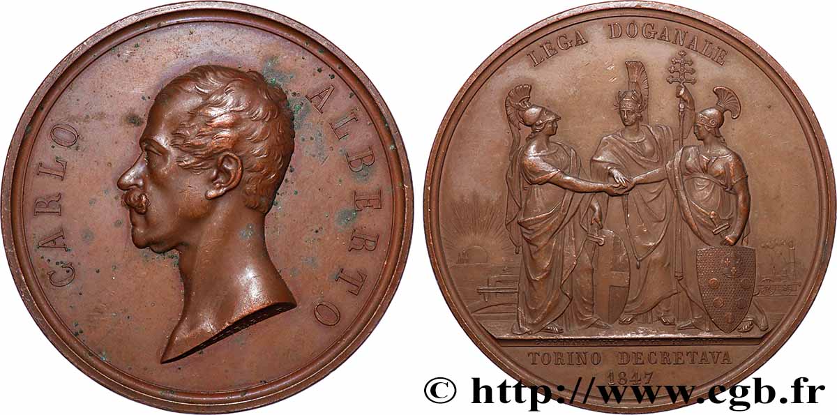 ITALIA - GRANDUCATO DI TOSCANA - LEOPOLDO II Médaille, Décret de Turin BB/q.SPL