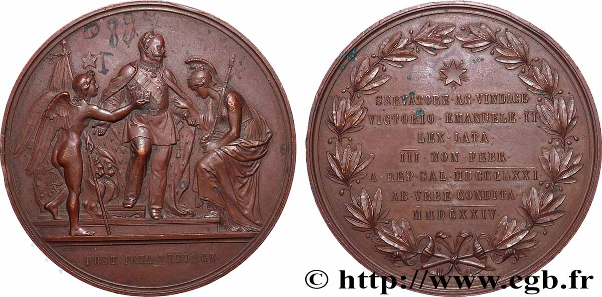 ITALIA - REGNO D&nbsp;ITALIA - VITTORIO EMANUELE II Médaille, Proclamation de Rome en tant que capitale BB