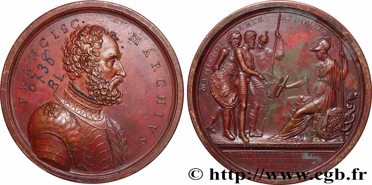 ITALY Médaille, Francesco de Marchi, stratège et ingénieur militaire AU