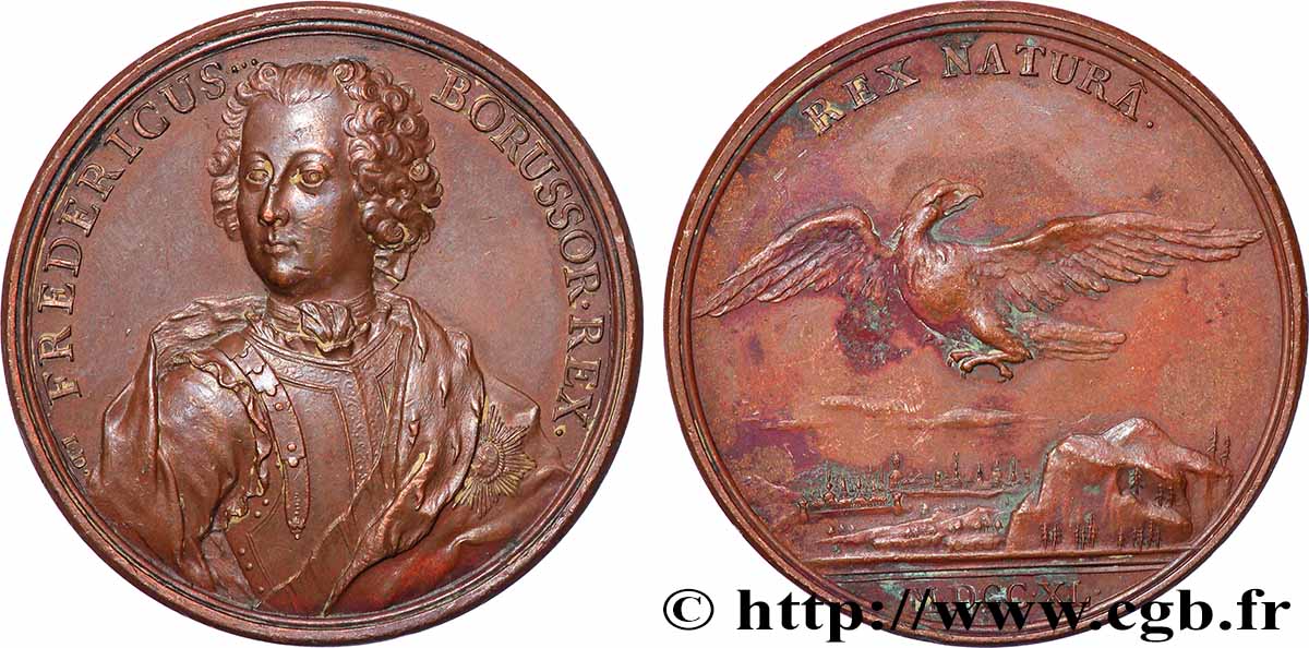 ALLEMAGNE - ROYAUME DE PRUSSE - FRÉDÉRIC II LE GRAND Médaille, Avènement de Frédéric II TTB