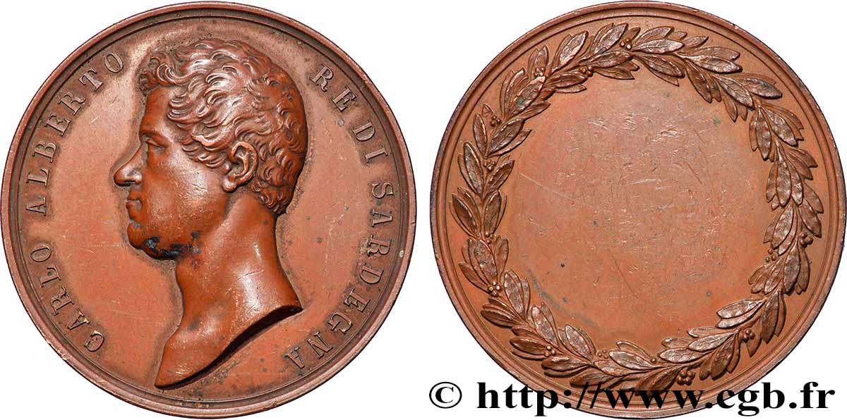 ITALIA - REINO DE CERDEÑA  - CARLO ALBERTO Médaille, Récompense MBC