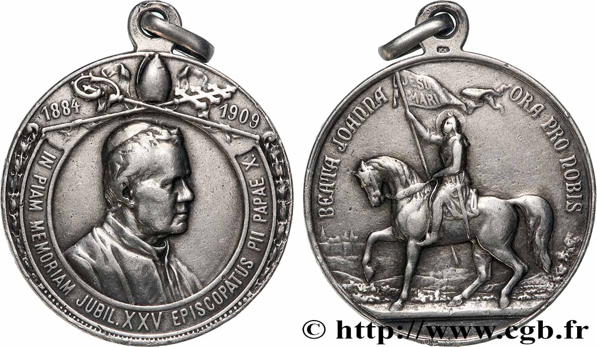 VATICAN - PIE X (Giuseppe Melchiorre Sarto) Médaille, Béatification de Jeanne d’Arc TB+