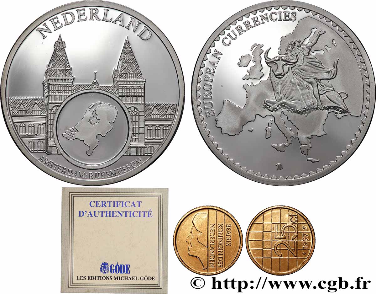 EUROPE Médaille, European Currencies, Pays-Bas SUP