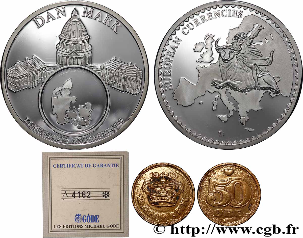 EUROPA Médaille, European Currencies, Danemark q.SPL