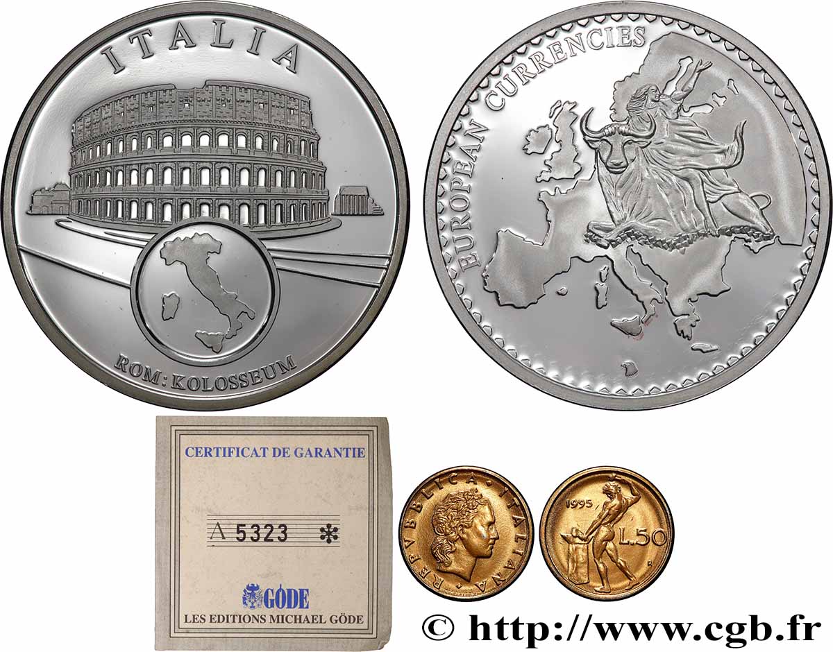 EUROPA Médaille, European Currencies, Italie fST
