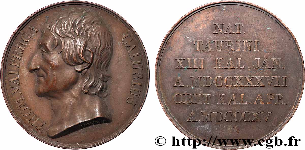 LITERATURE : WRITERS - POETS Médaille, Tommaso Valperga di Caluso AU