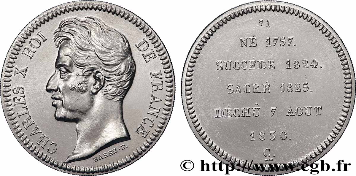 SÉRIE MÉTALLIQUE DES ROIS DE FRANCE Médaille, Pépin Le Bref - 22 - refrappe ultra-moderne SPL
