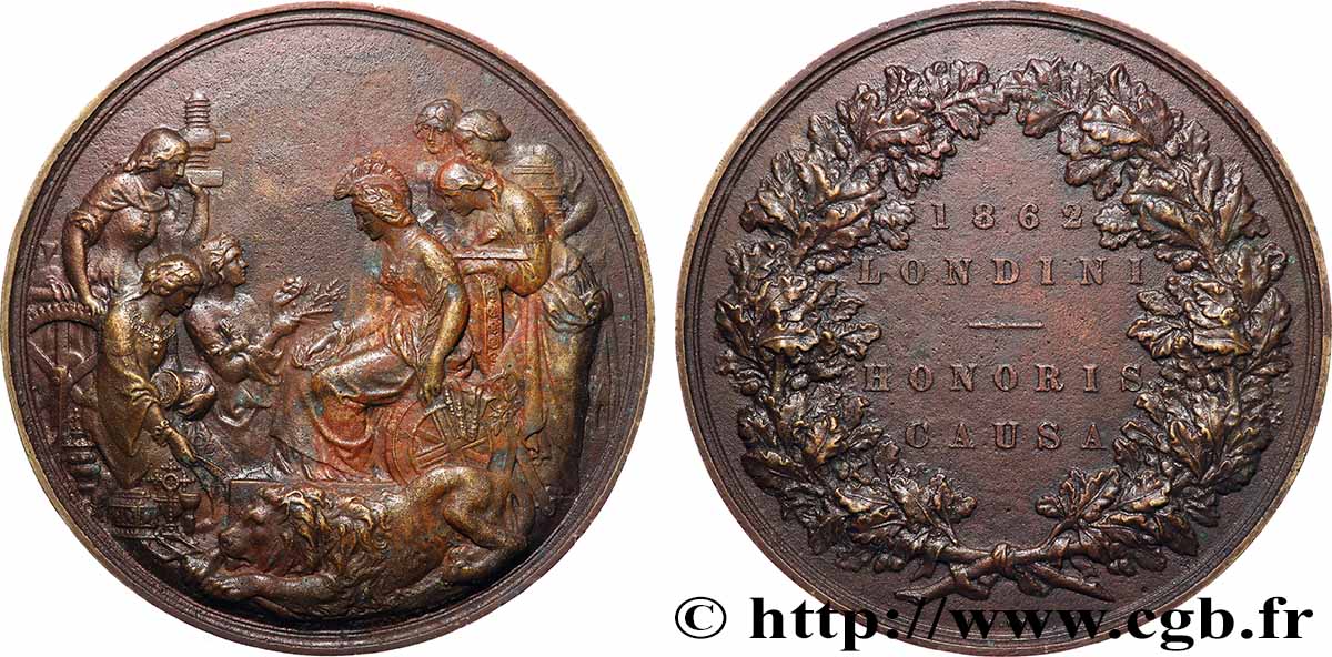 GRANDE BRETAGNE - VICTORIA Médaille, Exposition Universelle de Londres TTB