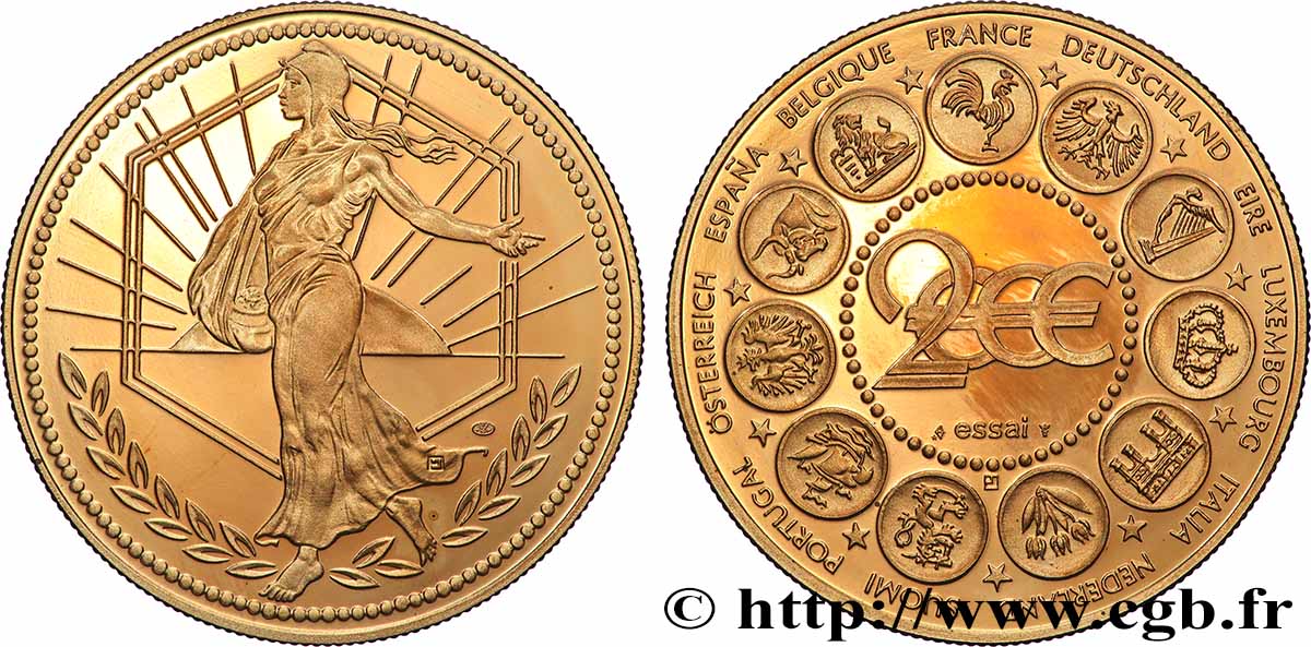 QUINTA REPUBBLICA FRANCESE Médaille, Essai Euro MS
