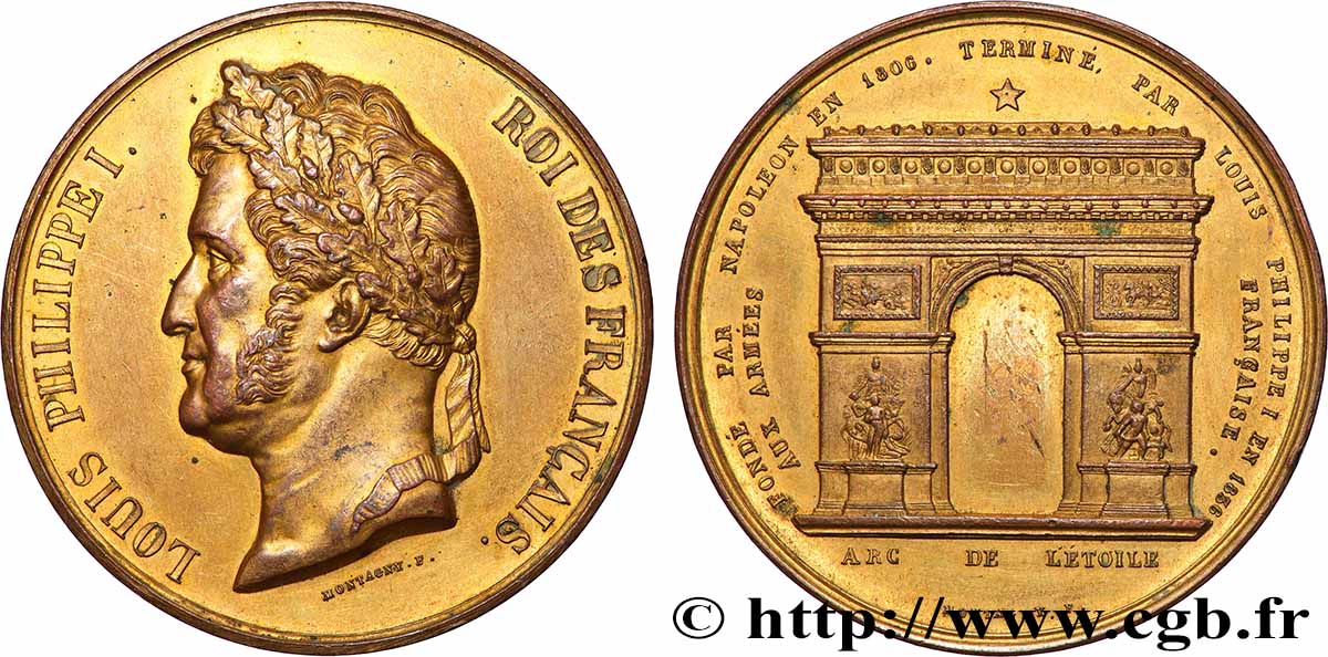 LOUIS-PHILIPPE I Médaille, Arc de triomphe AU