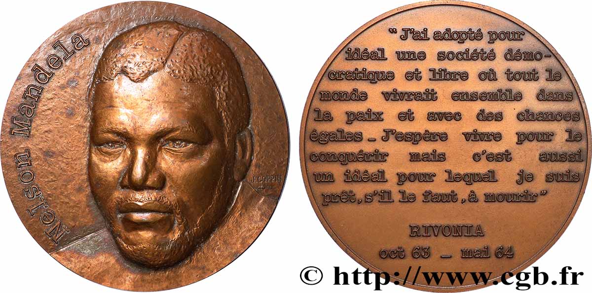 AFRIQUE DU SUD - RÉPUBLIQUE Médaille, Nelson Mandela TTB+