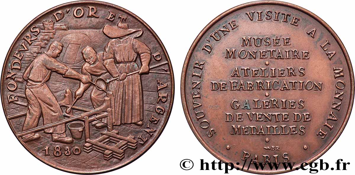 V REPUBLIC Médaille, Musée Monétaire AU