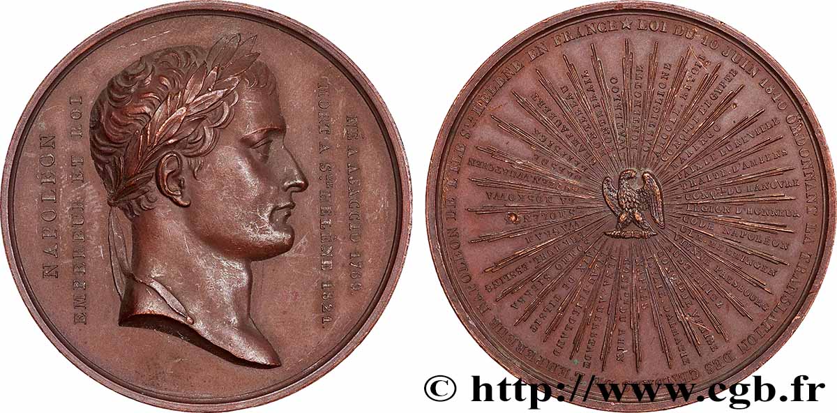 LOUIS-PHILIPPE I Médaille, Loi ordonnant la translation des cendres de Napoléon Ier AU