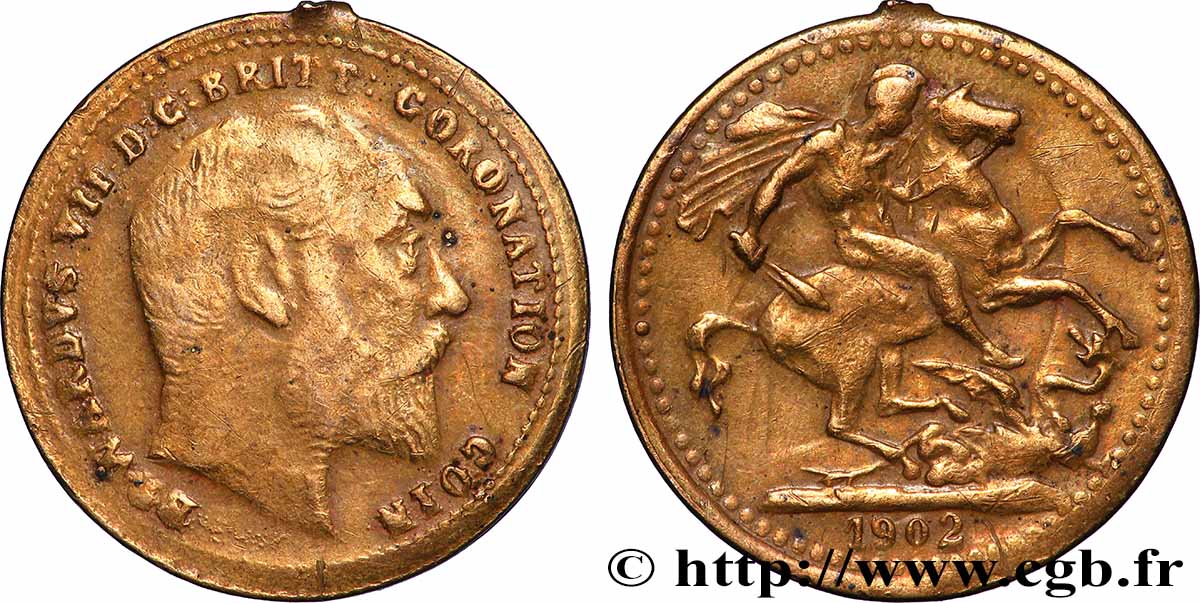 GRANDE-BRETAGNE - ÉDOUARD VII Médaille, Couronnement XF