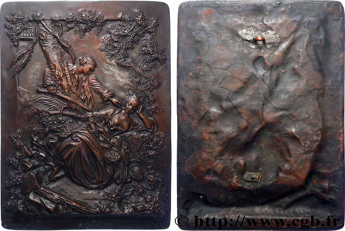 ART, PEINTURE ET SCULPTURE Plaque, Scène champêtre SUP